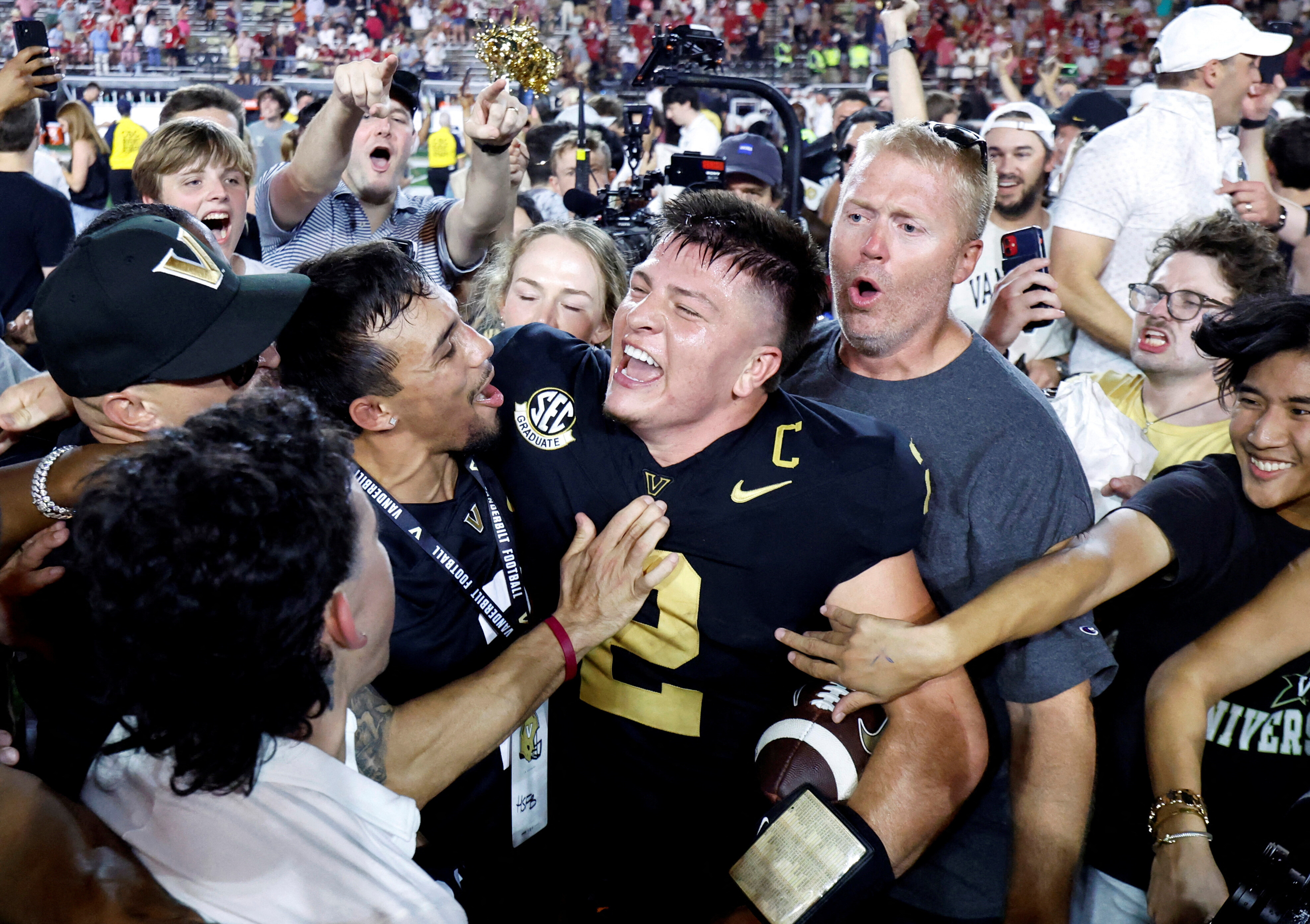 Vanderbilt beats Alabama college football USA Today Sports