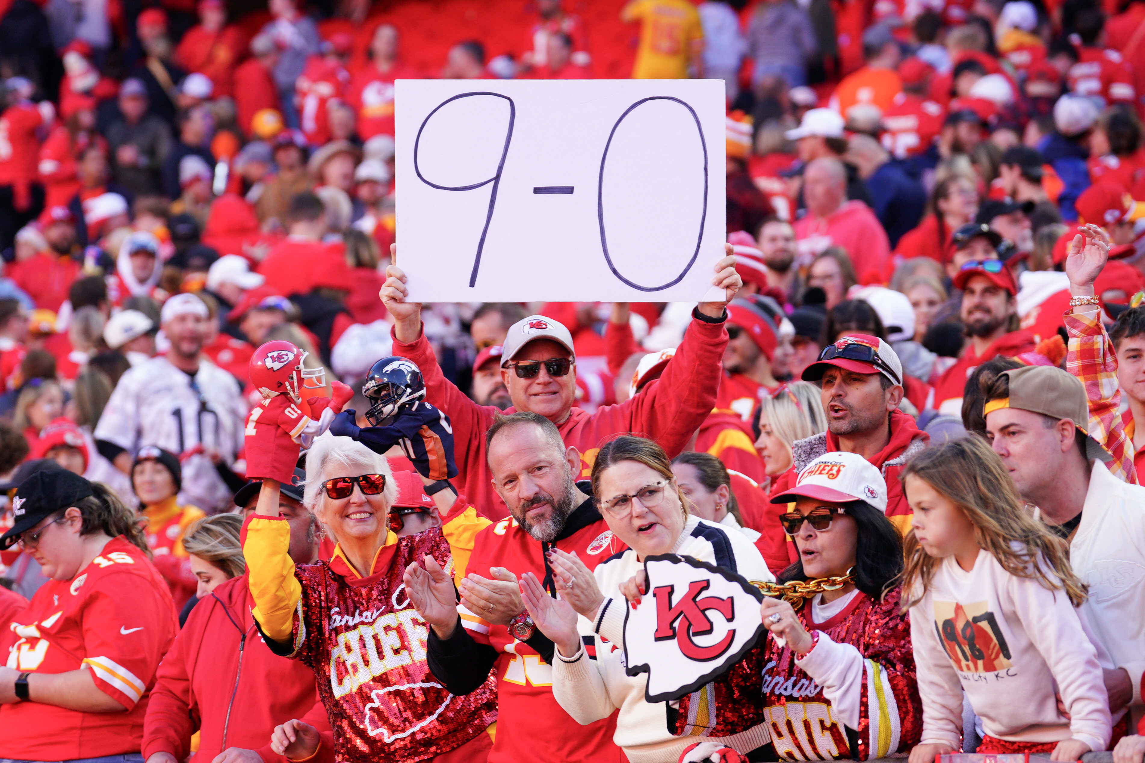 Kansas City Chiefs fans 9-0 USA Today Sports