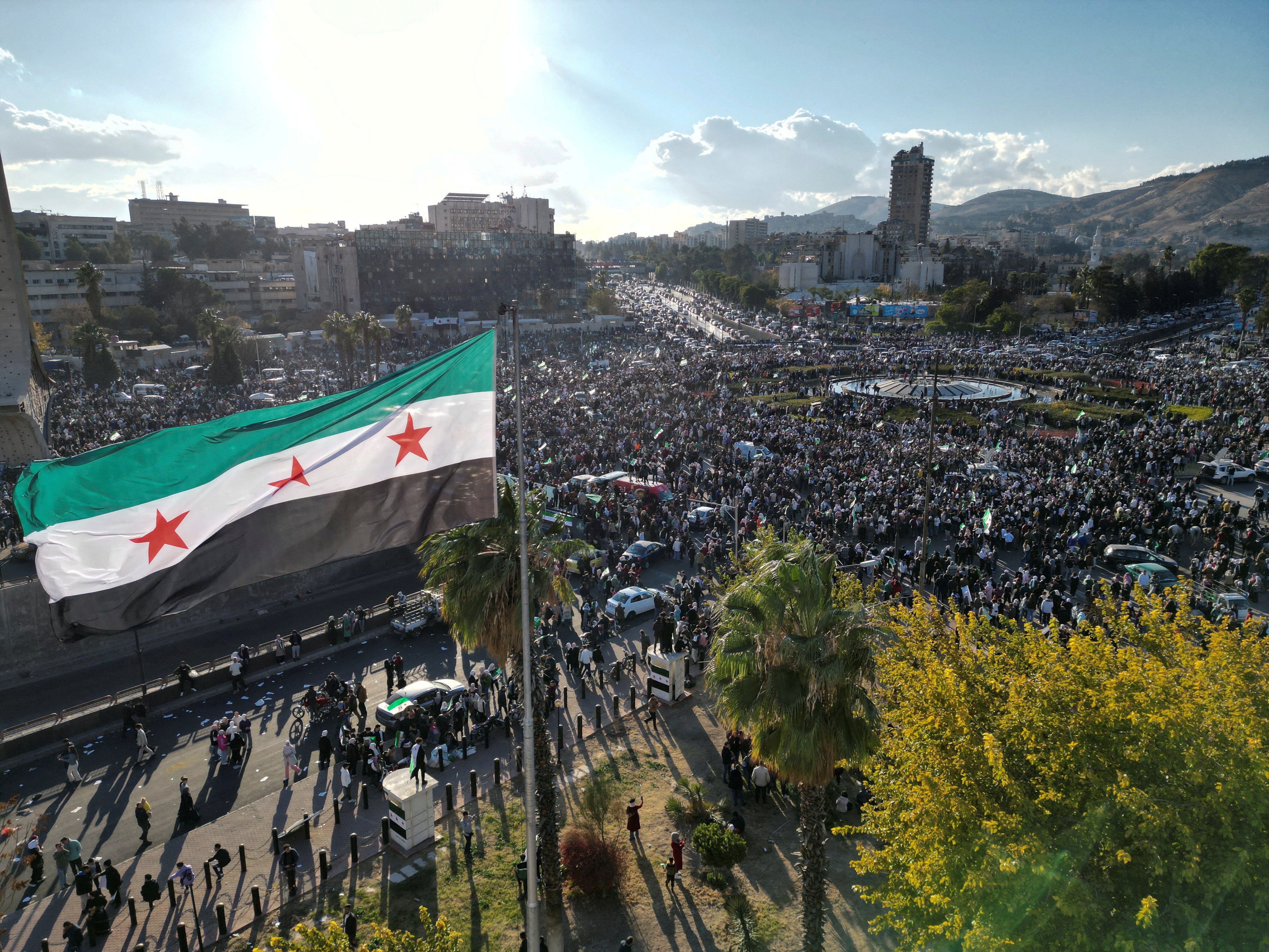 A drone view shows Damascus city, after fighters of the ruling Syrian body ousted Syria's Bashar al-Assad, Syria, December 13, 2024. REUTERS/Yosri Al Jamal 