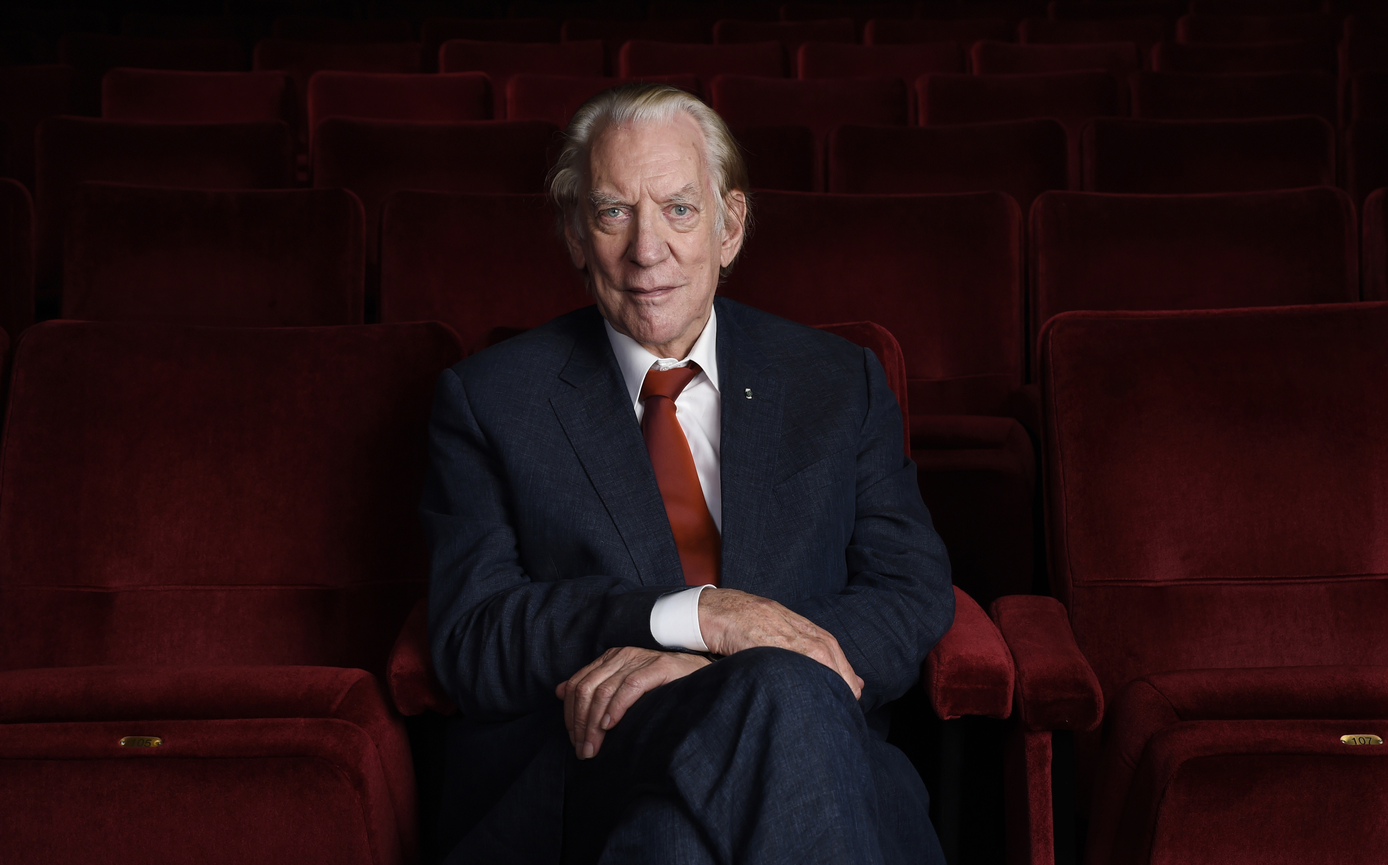 Actor Donald Sutherland appears at the Academy of Motion Picture Arts and Sciences in Beverly Hills, Calif., on Oct. 13, 2017. Sutherland, the towering Canadian actor whose career spanned 