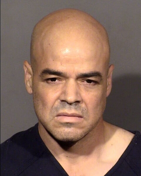 Robert Telles, a former Clark County public administrator, accused of murdering investigative reporter Jeff German on September 2, 2022 outside the journalist?s home in Las Vegas, Nevada, poses for a jail booking photograph in this undated picture. Las Vegas Metropolitan Police Departmen