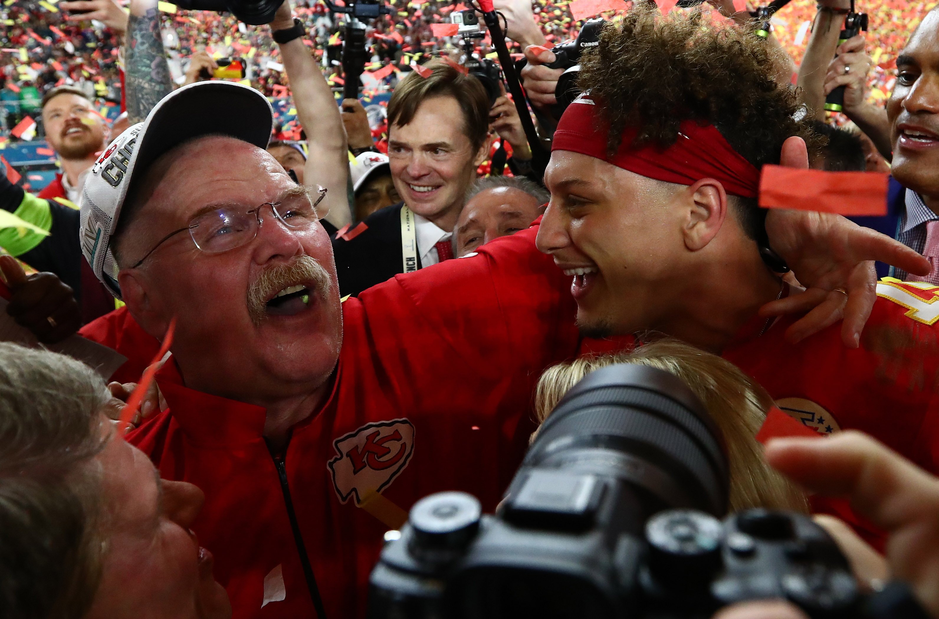 Patrick Mahomes Andy Reid Super Bowl - USA Today Sports