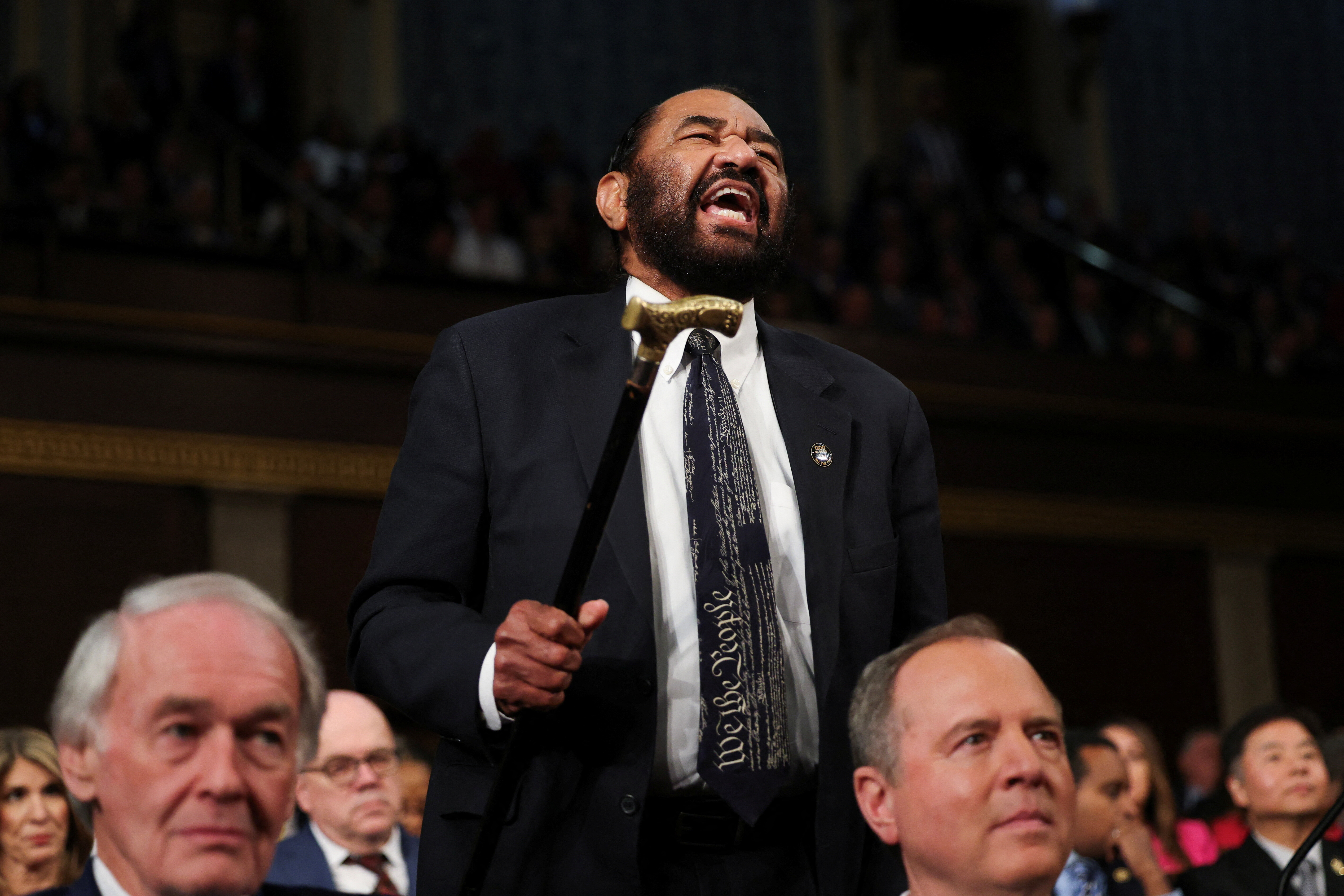 Rep. Al Green shouts down Trump and may face censure by the House for the outburst